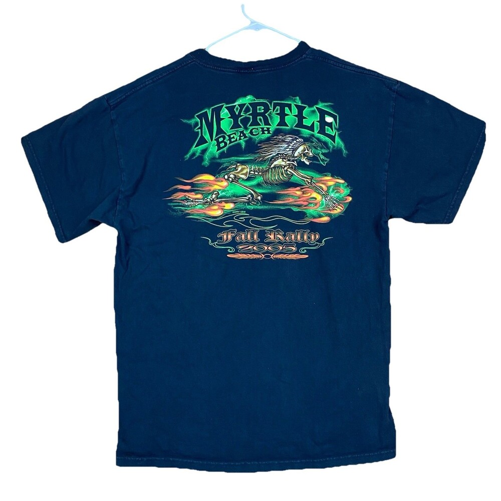Vintage 2005 Myrtle Beach Fall Rally Biker T Shirt Men’s L Delta Pro Weight